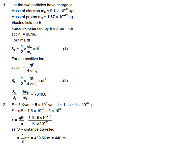 Electric Current Through Gases HC Verma Concepts of Physics Solutions