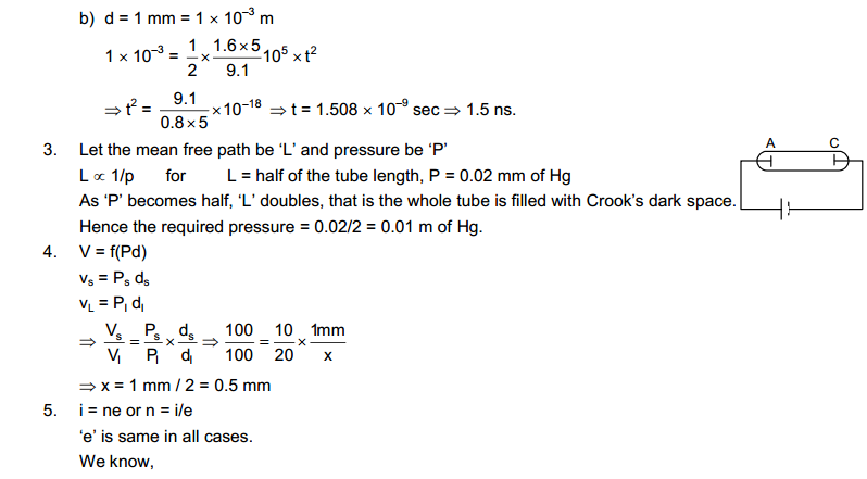 Electric Current Through Gases HC Verma Concepts of Physics Solutions