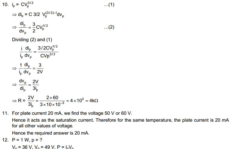 Electric Current Through Gases HC Verma Concepts of Physics Solutions