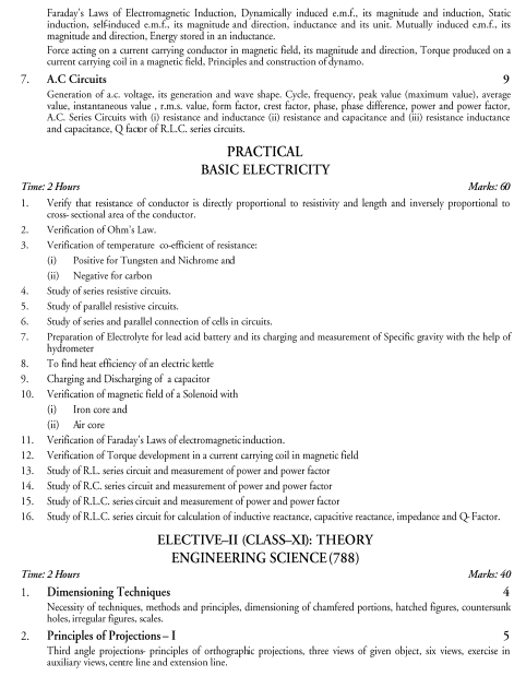  Electrical Technology Syllabus 