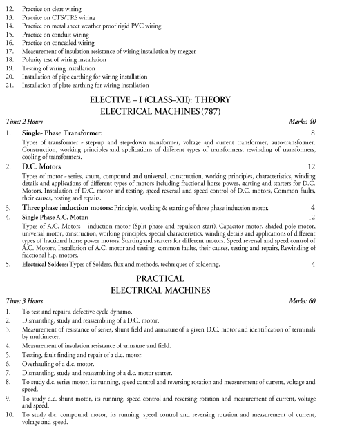  Electrical Technology Syllabus 