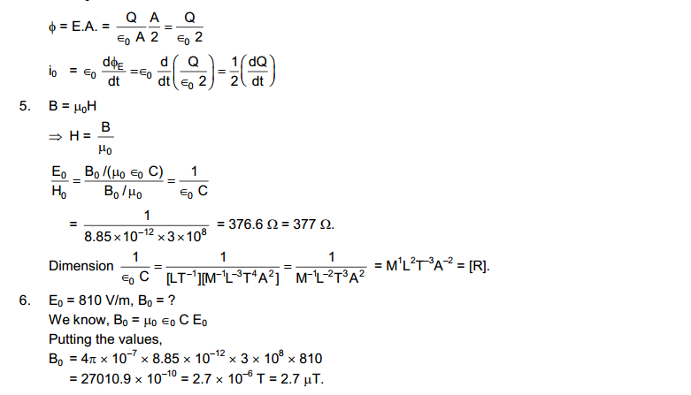 Electromagnetic Waves HC Verma Concepts of Physics Solutions