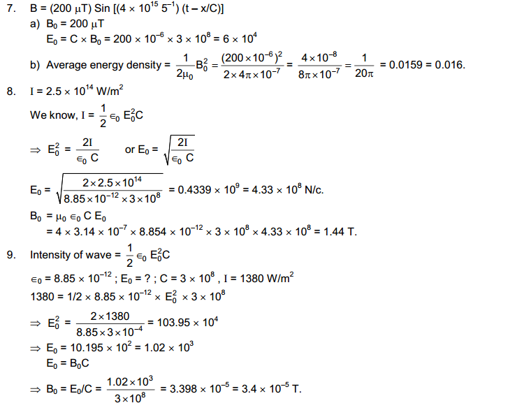 Electromagnetic Waves HC Verma Concepts of Physics Solutions