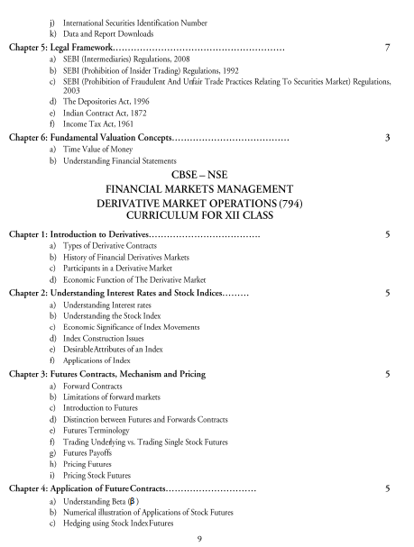  Financial Market Management Syllabus 