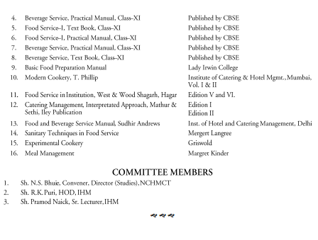  Food and Beverage Services Syllabus 