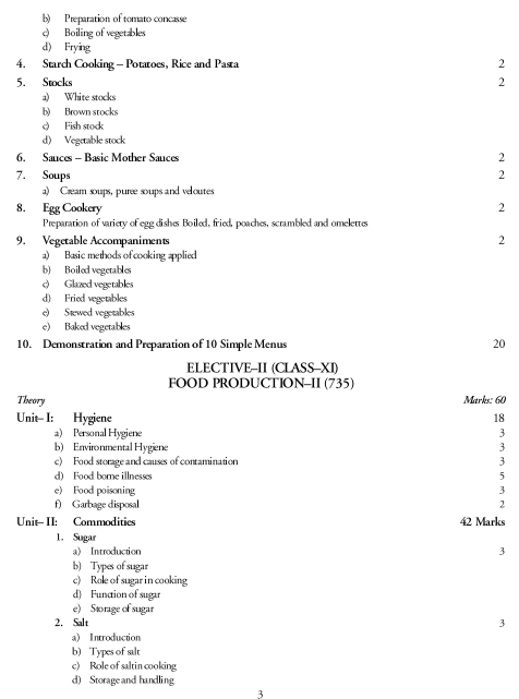  Food Production Syllabus 