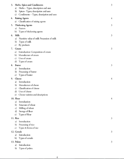  Food Production Syllabus 
