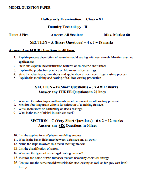  Foundry Technology Syllabus 