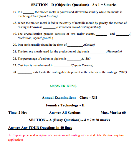  Foundry Technology Syllabus 