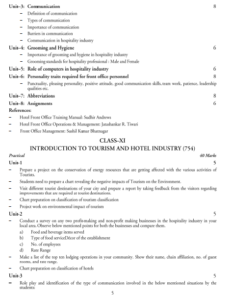  Front Office Management Syllabus 