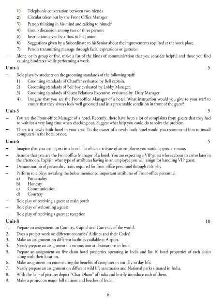  Front Office Management Syllabus 