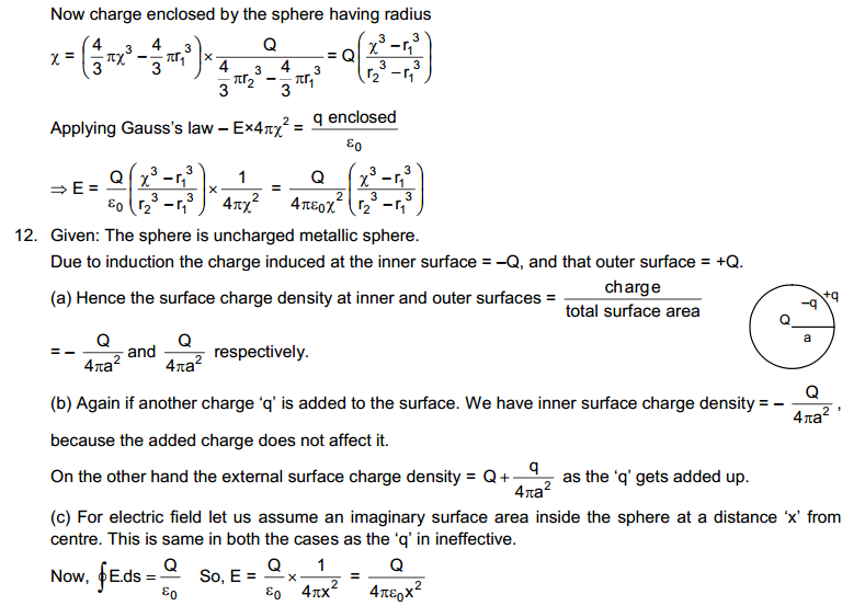 Gauss's law HC Verma Concepts of Physics Solutions