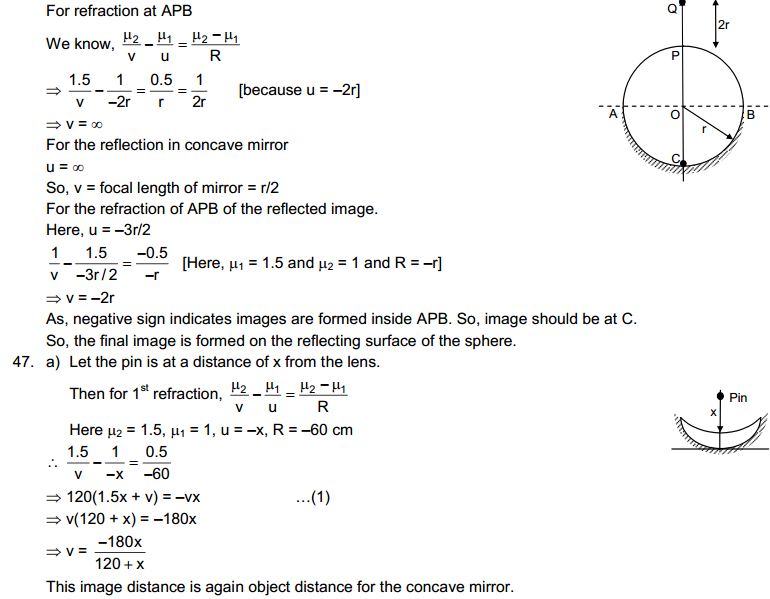 Geometrical Optics HC Verma Concepts of Physics Solutions