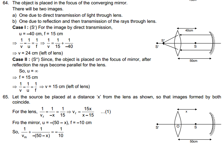 Geometrical Optics HC Verma Concepts of Physics Solutions