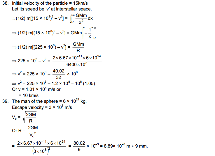 Gravitation HC Verma Concepts of Physics Solutions