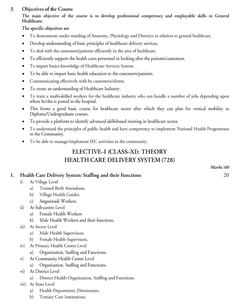  Healthcare Sciences Syllabus 