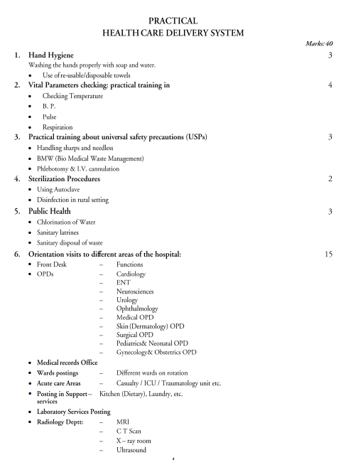  Healthcare Sciences Syllabus 