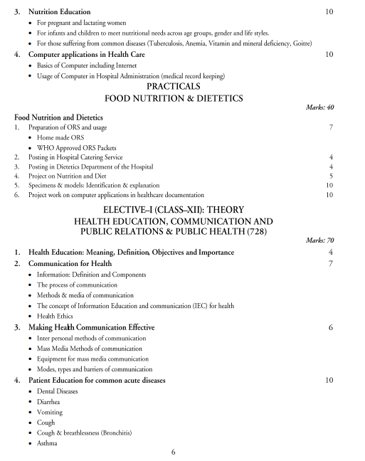  Healthcare Sciences Syllabus 