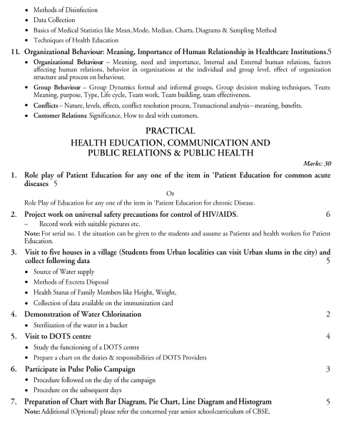  Healthcare Sciences Syllabus 