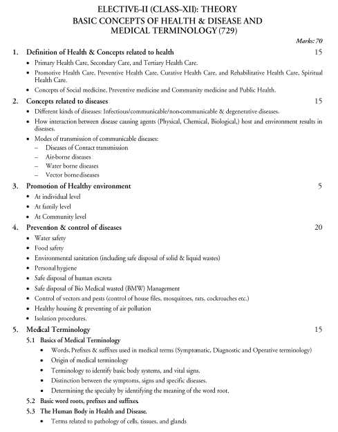  Healthcare Sciences Syllabus 