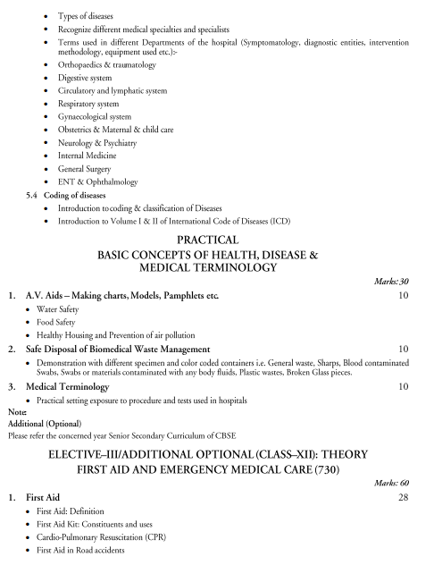  Healthcare Sciences Syllabus 