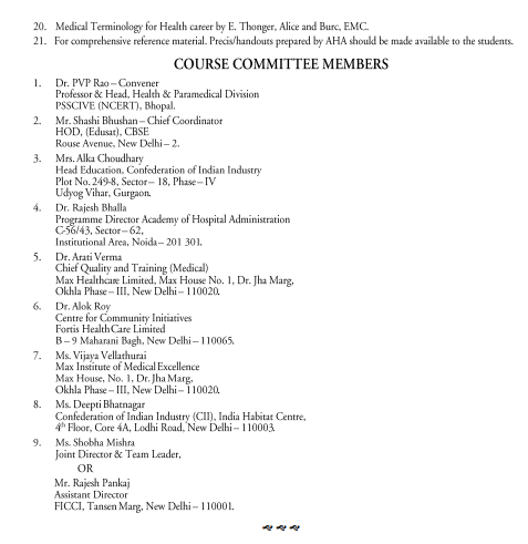  Healthcare Sciences Syllabus 