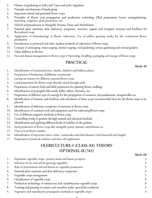  Horticulture Syllabus 