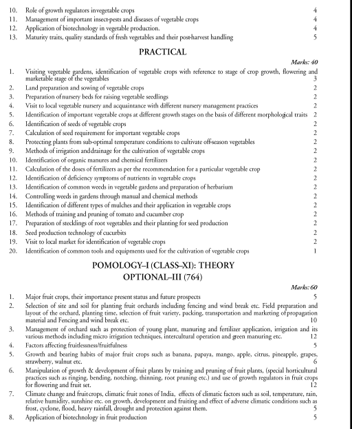  Horticulture Syllabus 