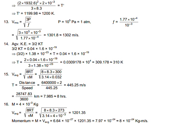 Kinetic Theory of Gases HC Verma Concepts of Physics Solutions