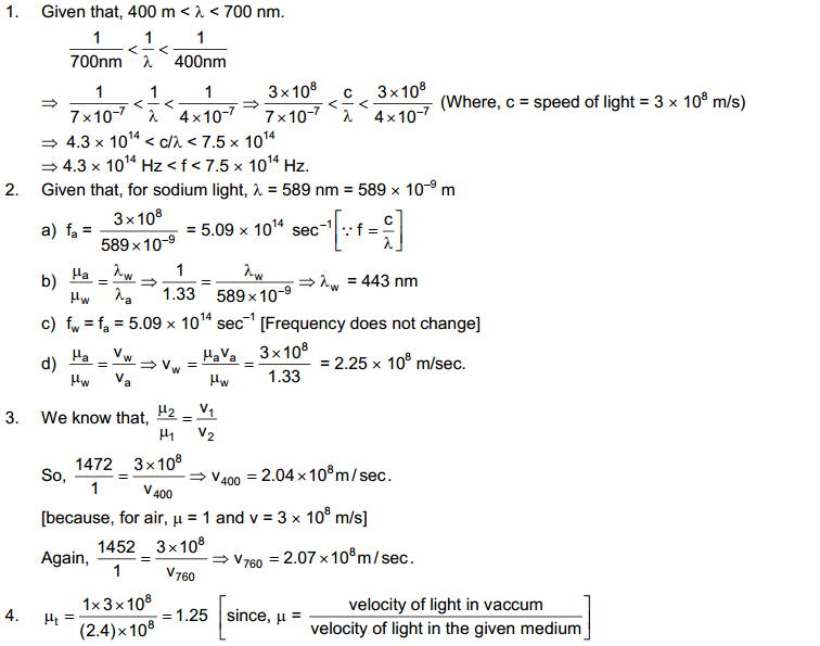 Light Waves HC Verma Concepts of Physics Solutions