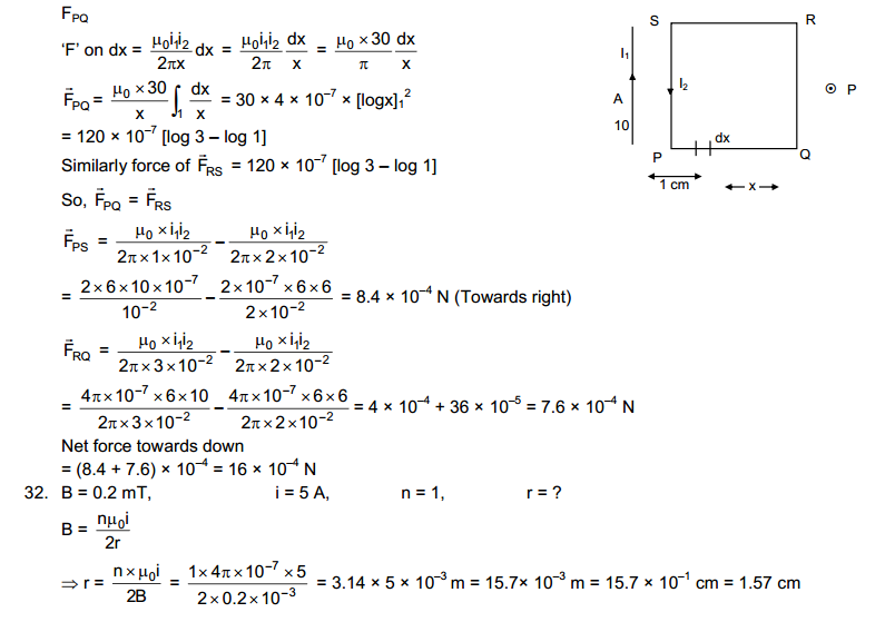 Magnetic Field Due to Current HC Verma Very Short Answer Type Solutions