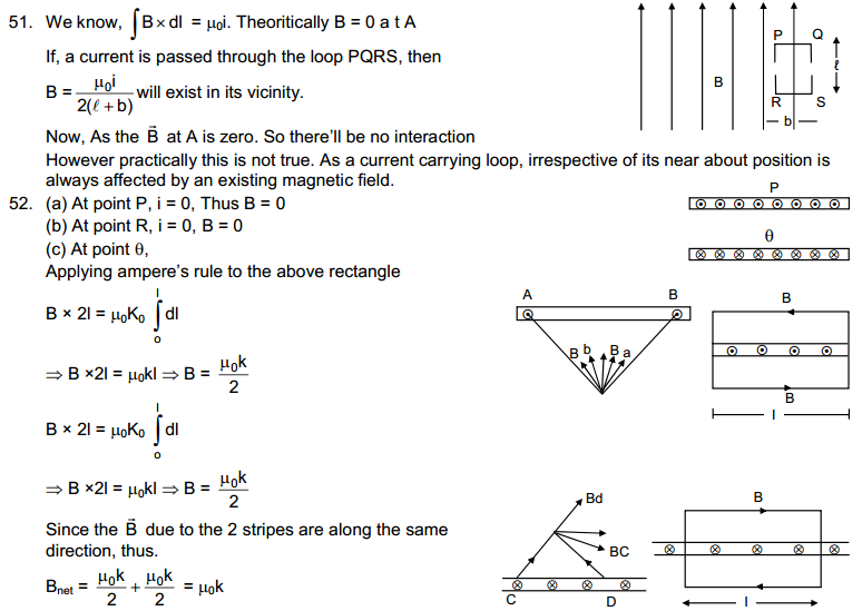 Magnetic Field Due to Current HC Verrma Objective Solutions