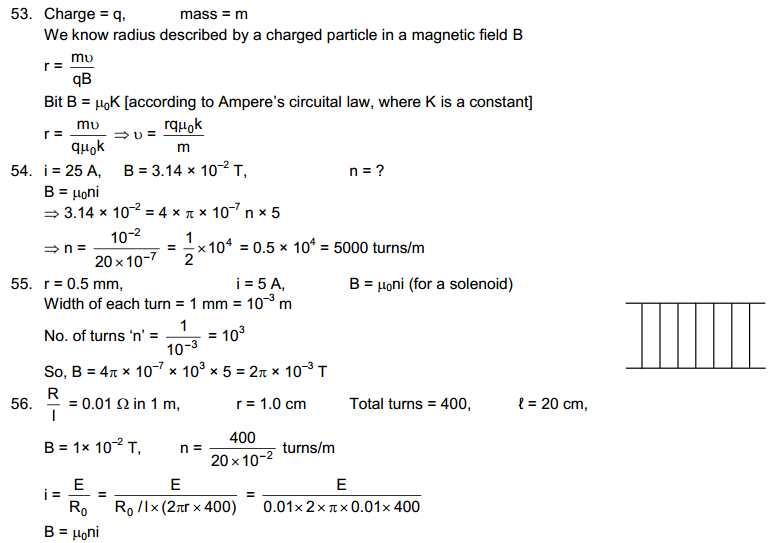 Magnetic Field Due to Current HC Verrma Objective Solutions