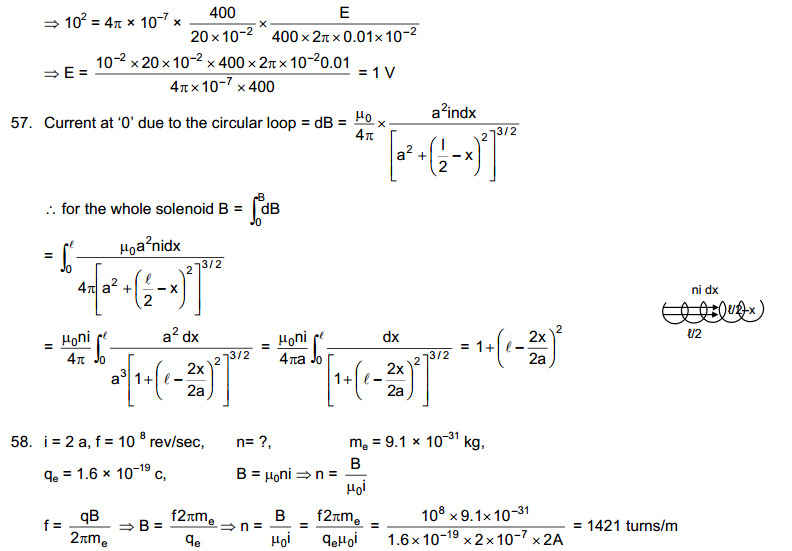 Magnetic Field Due to Current HC Verrma Objective Solutions