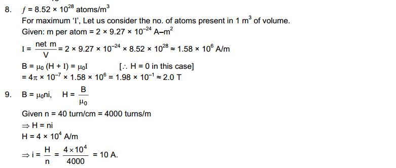Magnetic Properties of Matter HC Verma Concepts of Physics Solutions
