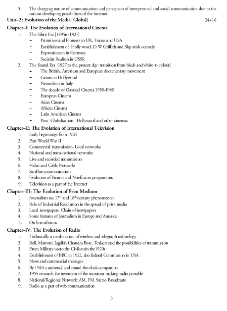 Mass Media Studies & Production Syllabus