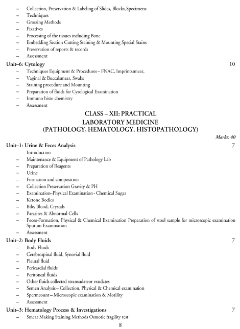  Medical Diagnostics Syllabus 