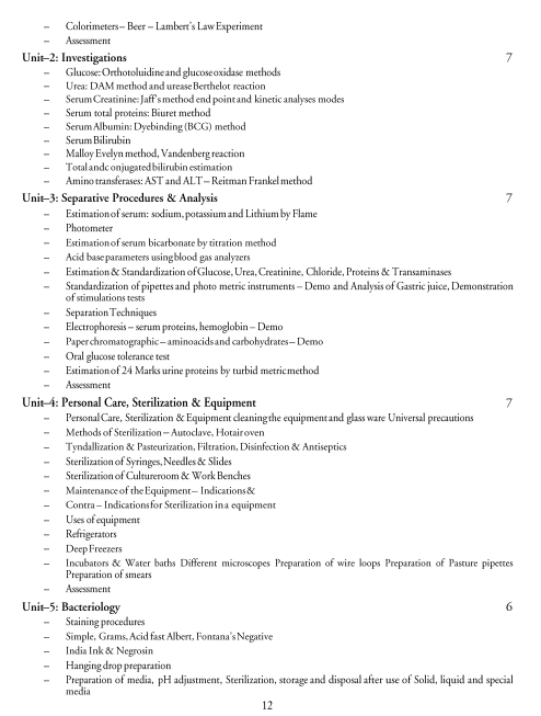  Medical Diagnostics Syllabus 
