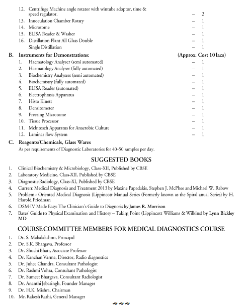  Medical Diagnostics Syllabus 