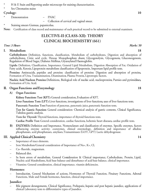  Medical Laboratory Techniques Syllabus 