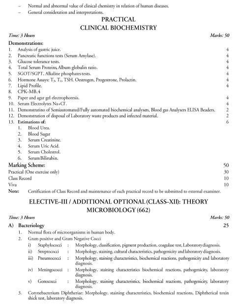  Medical Laboratory Techniques Syllabus 