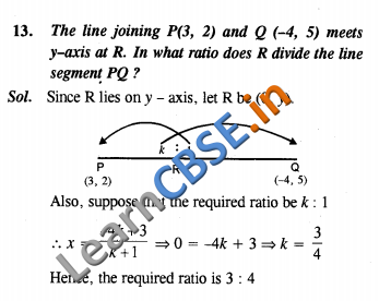 CBSE Class 10 Coordinate Geometry Solutions NCERT Exemplar Solutons VSAQ
