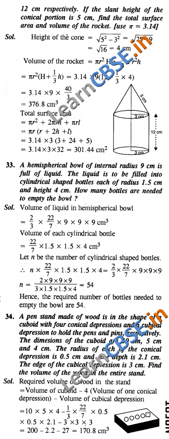 NCERT Solutions for Class 10 Maths NCERT Exemplar Solutions SAQ