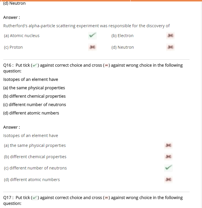 NCERT Solutions For Class 9 Science Chapter 4 Structure of the Atom