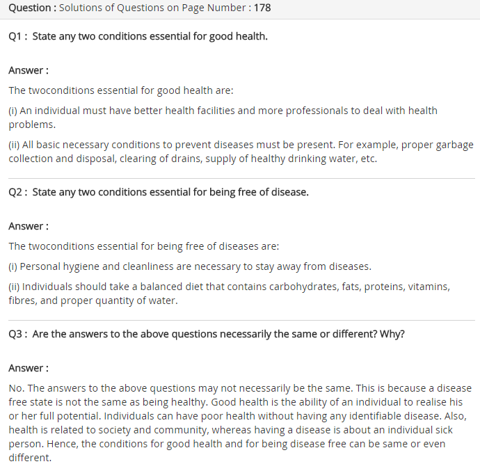 NCERT Solutions For Class 9 Science Why Do We Fall ill