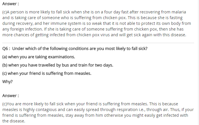 NCERT Solutions For Class 9 Science Chapter 13 Why Do We Fall ill