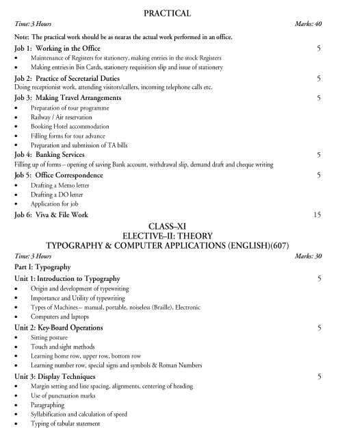  Office Secretaryship Syllabus 