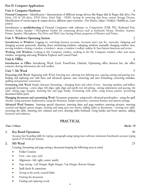  Office Secretaryship Syllabus