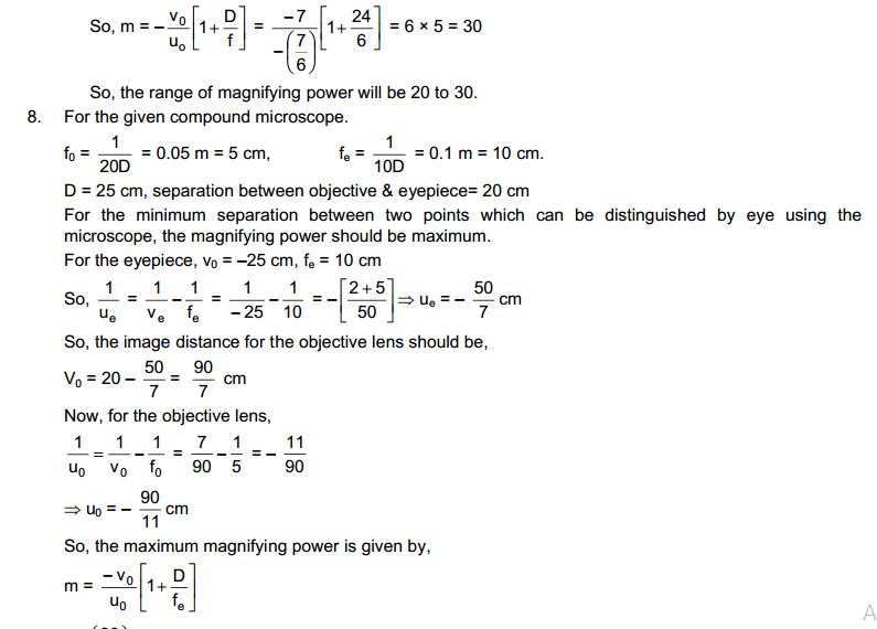 Optical Instruments HC Verma Concepts of Physics Solutions