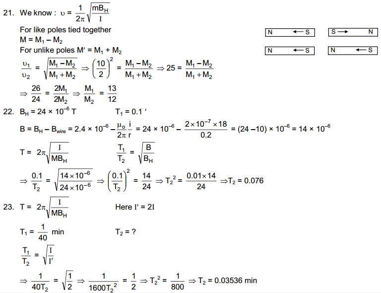 Permanent Magnets HC Verma Concepts of Physics Solutions